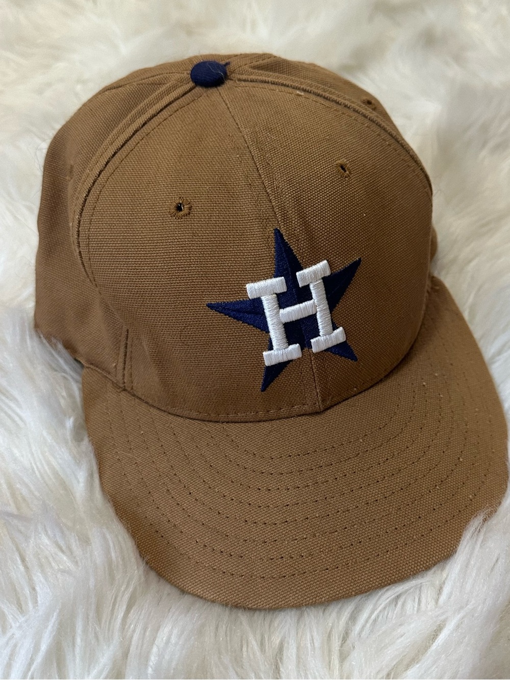 Houston Astros New Era Brown and Navy 59FIFTY Fitted Cap size 7 1/4